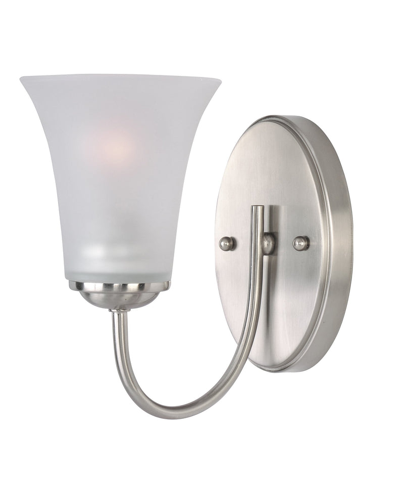 Logan 1 Light Wall Sconce in Satin Nickel