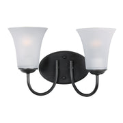 Logan 2 Light Bath Vanity Light in Black