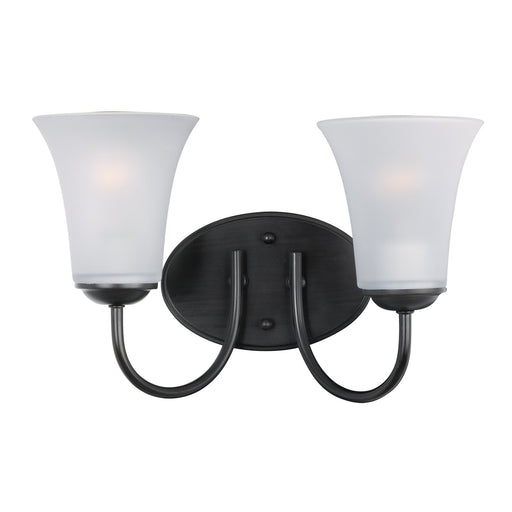 Logan 2 Light Bath Vanity Light in Black