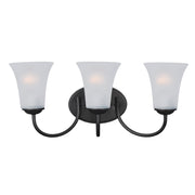 Logan 3 Light Bath Vanity Light in Black