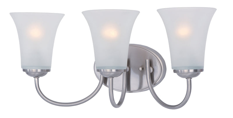 Logan 3 Light Bath Vanity Light in Satin Nickel