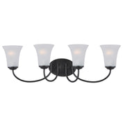 Logan 4 Light Bath Vanity Light in Black