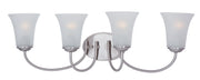 Logan 4 Light Bath Vanity Light in Satin Nickel