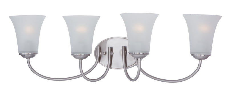 Logan 4 Light Bath Vanity Light in Satin Nickel
