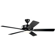 Basics Pro Designer 52" Ceiling Fan with Light in Satin Black