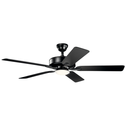Basics Pro Designer 52" Ceiling Fan with Light in Satin Black