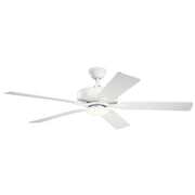 Basics Pro Designer 52" Ceiling Fan with Light in White