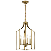Morrigan 4-Light Mini Chandelier in Natural Brass