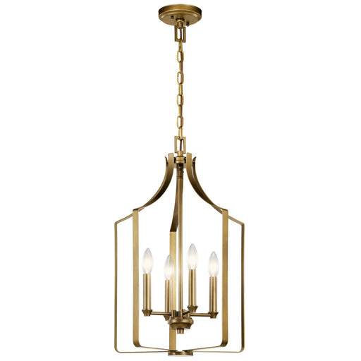 Morrigan 4-Light Mini Chandelier in Natural Brass