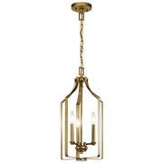 Morrigan 3-Light Chandelier in Natural Brass