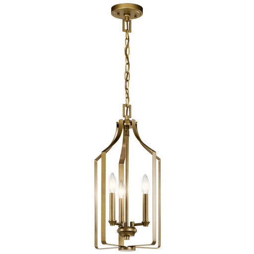 Morrigan 3-Light Chandelier in Natural Brass