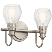 Greenbrier 2-Light Bath Vanity Light in Brushed Nickel