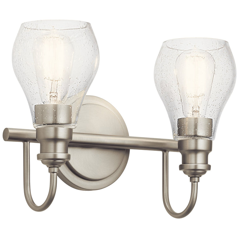 Greenbrier 2-Light Bath Vanity Light in Brushed Nickel