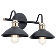 Clyde 2-Light Bath Vanity Light in Black