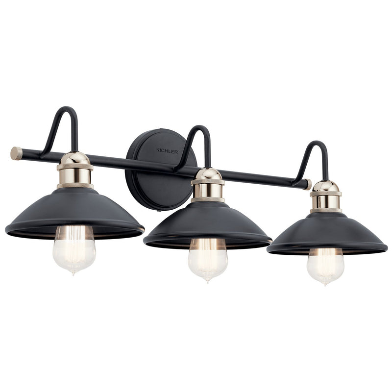 Clyde 3-Light Bath Vanity Light in Black