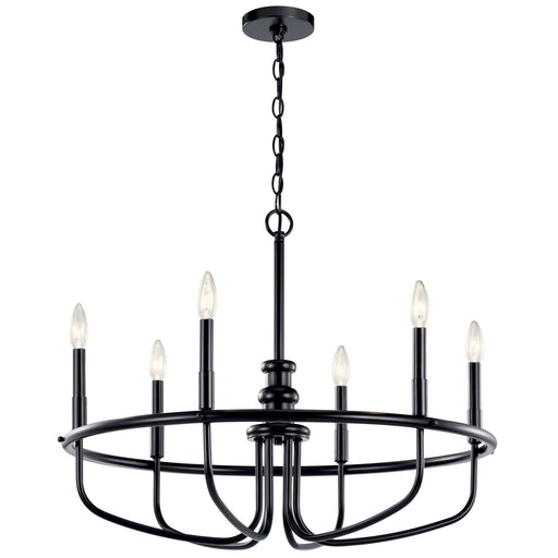 Capitol Hill 6-Light Chandelier in Black