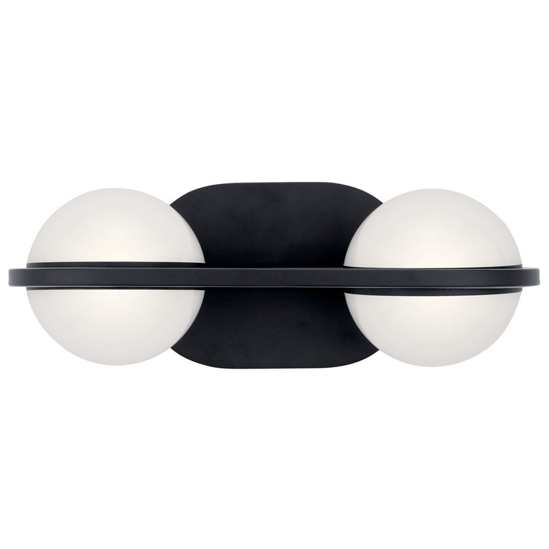 Brettin 2-Light Bath Vanity Light in Matte Black