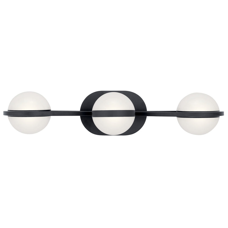 Brettin 3-Light Bath Vanity Light in Matte Black