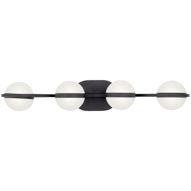 Brettin 4-Light Bath Vanity Light in Matte Black