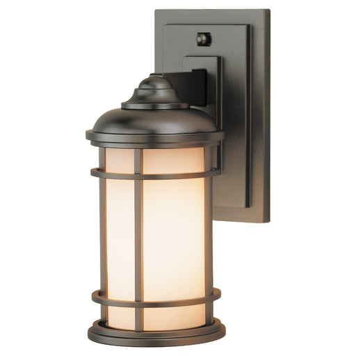 Lighthouse One Light Outdoor Wall Lantern in Burnished Bronze
