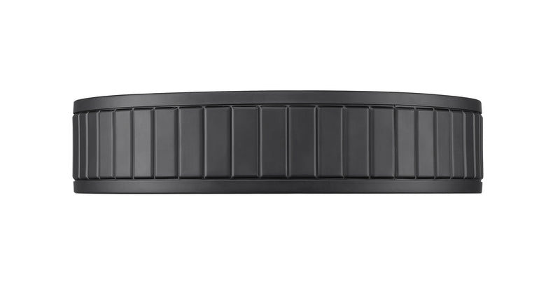 Madison 1 Light 12.5" Flush Mount in Matte Black