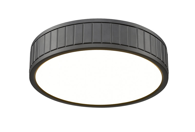 Madison 1 Light 12.5" Flush Mount in Matte Black