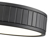 Madison 1 Light 12.5" Flush Mount in Matte Black