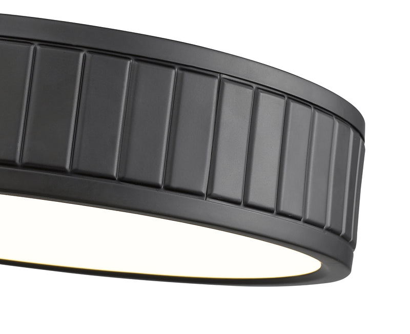 Madison 1 Light 12.5" Flush Mount in Matte Black