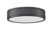 Madison 1 Light 12.5" Flush Mount in Matte Black
