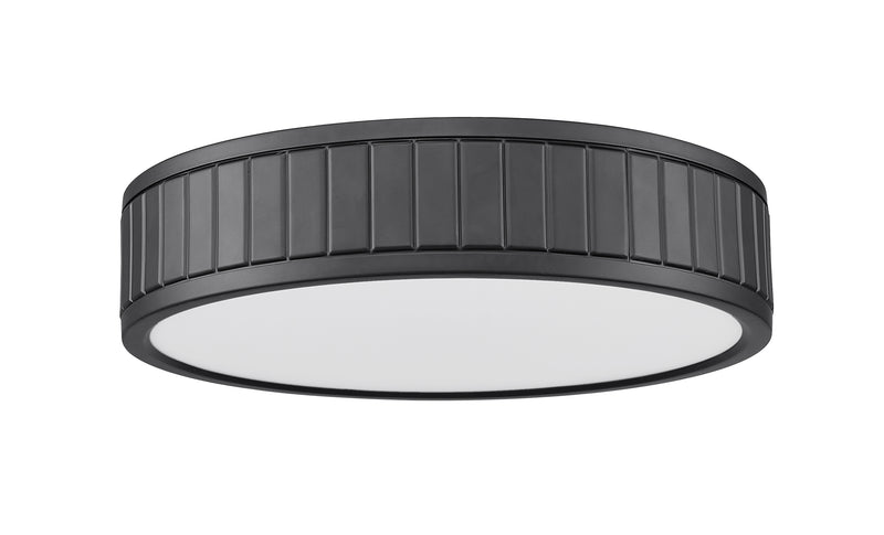 Madison 1 Light 12.5" Flush Mount in Matte Black