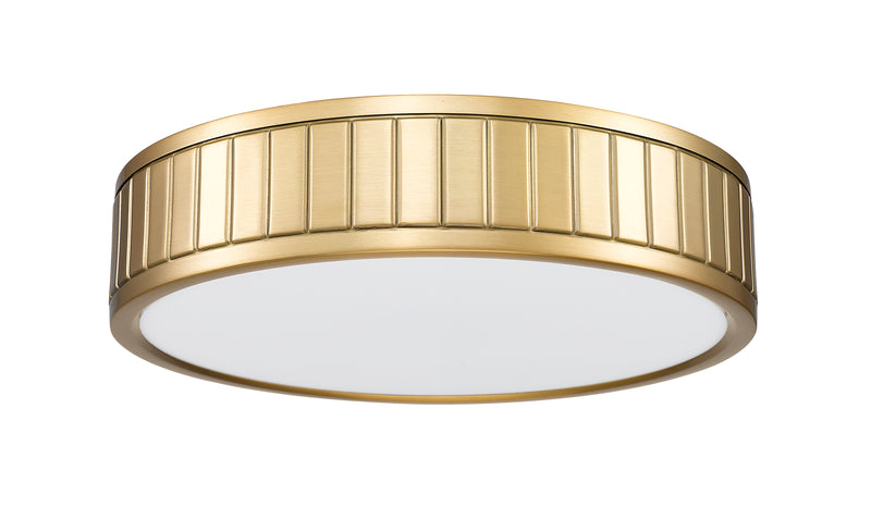 Madison 1 Light 12.5" Flush Mount in Modern Gold