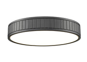 Madison 1 Light 16.5" Flush Mount in Matte Black