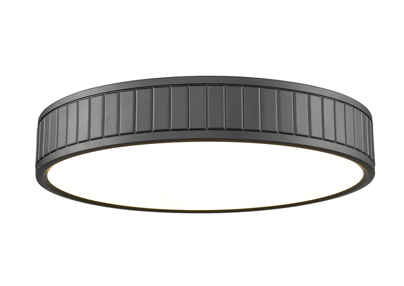 Madison 1 Light 16.5" Flush Mount in Matte Black