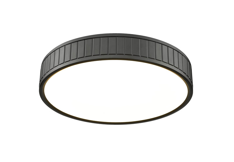 Madison 1 Light 16.5" Flush Mount in Matte Black