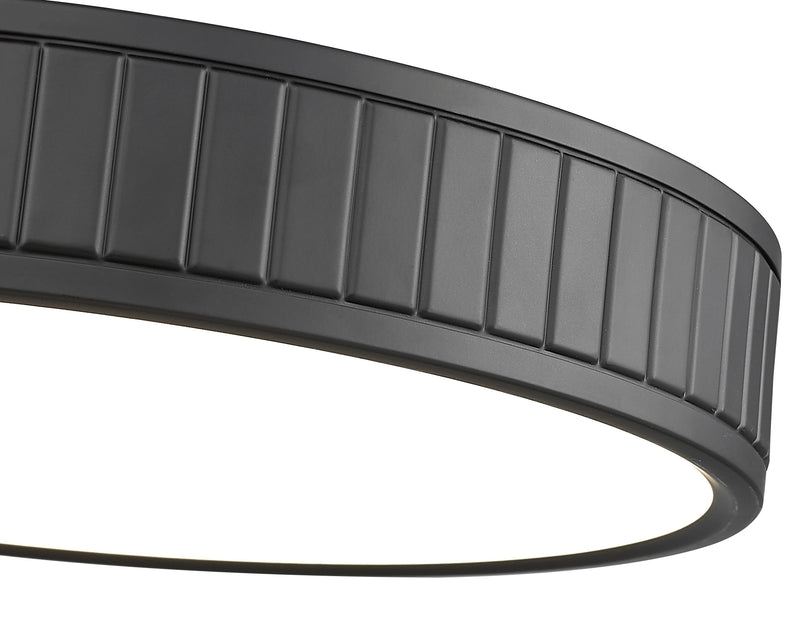Madison 1 Light 16.5" Flush Mount in Matte Black