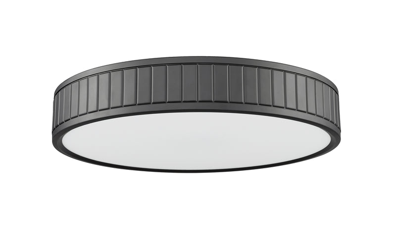 Madison 1 Light 16.5" Flush Mount in Matte Black