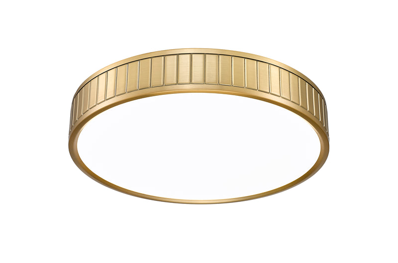 Madison 1 Light 16.5" Flush Mount in Modern Gold