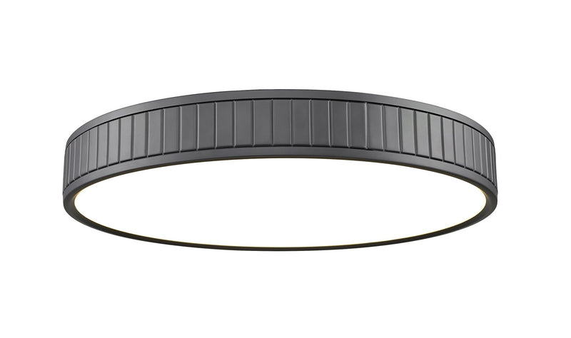 Madison 1 Light 20.5" Flush Mount in Matte Black