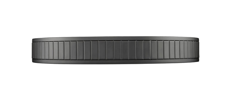 Madison 1 Light 20.5" Flush Mount in Matte Black