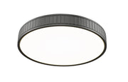 Madison 1 Light 20.5" Flush Mount in Matte Black