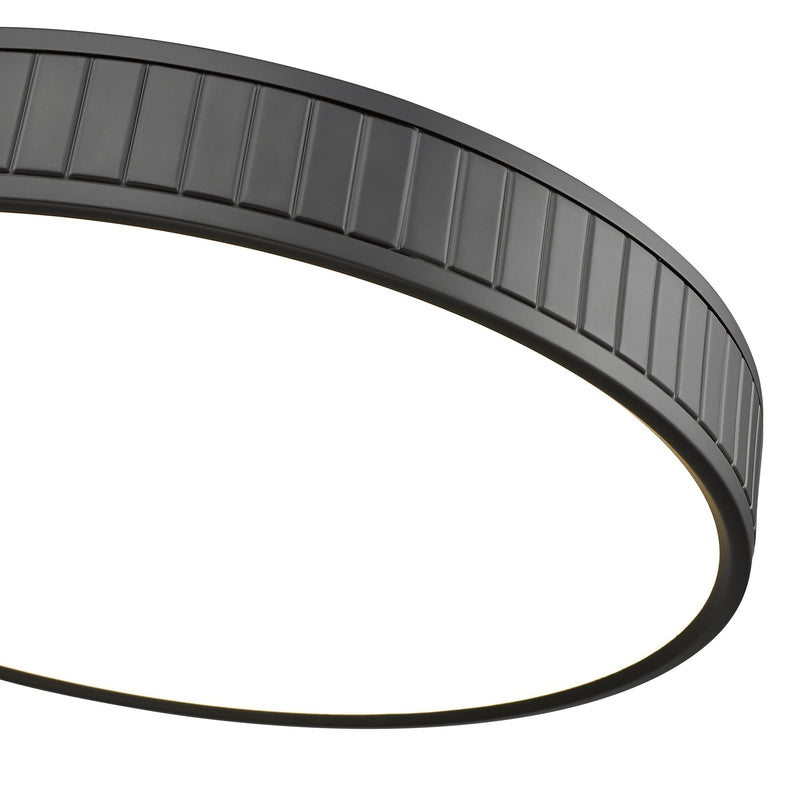 Madison 1 Light 20.5" Flush Mount in Matte Black