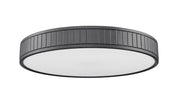 Madison 1 Light 20.5" Flush Mount in Matte Black