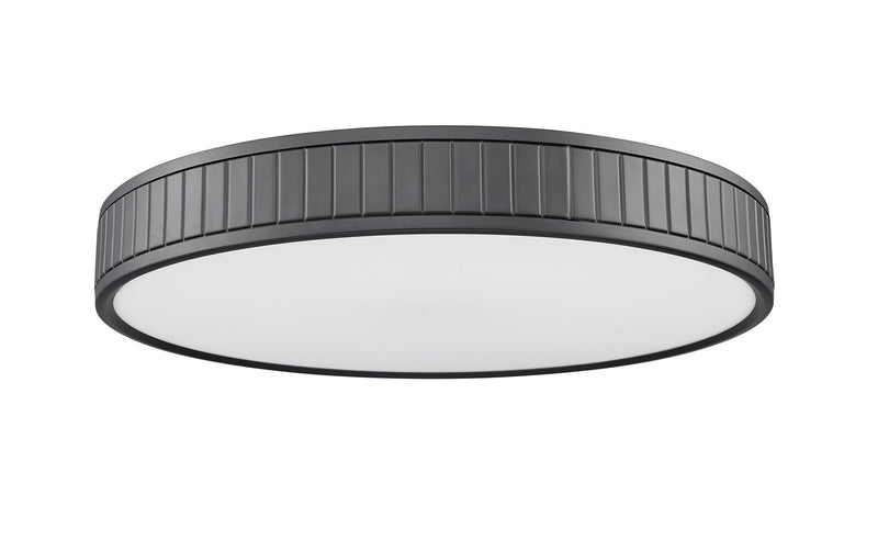 Madison 1 Light 20.5" Flush Mount in Matte Black