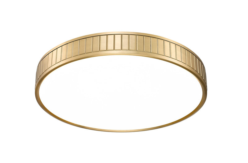 Madison 1 Light 20.5" Flush Mount in Modern Gold