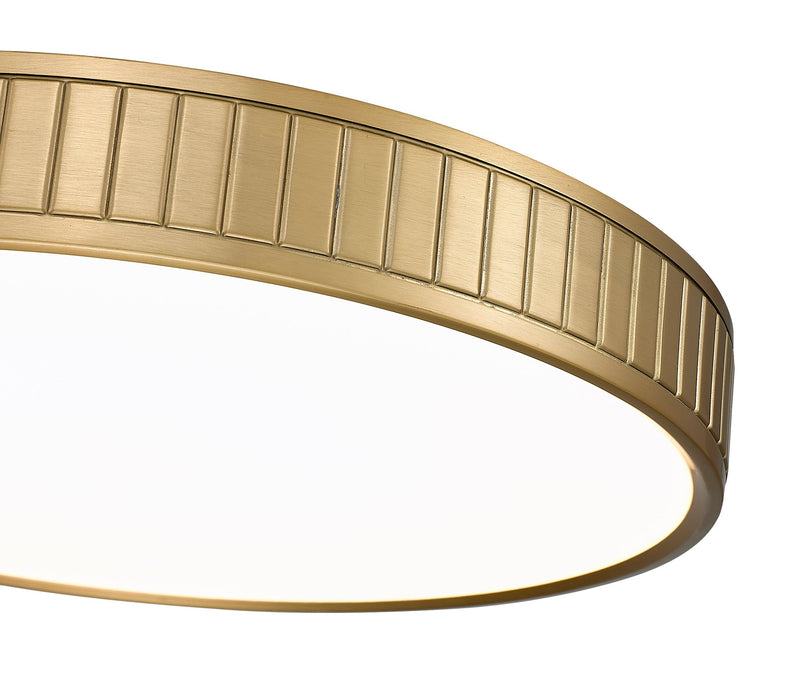 Madison 1 Light 20.5" Flush Mount in Modern Gold
