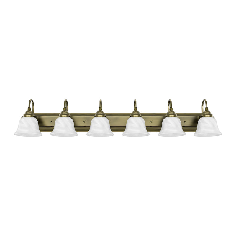 Belmont 6-Light Bath Vanity Light in Antique Brass