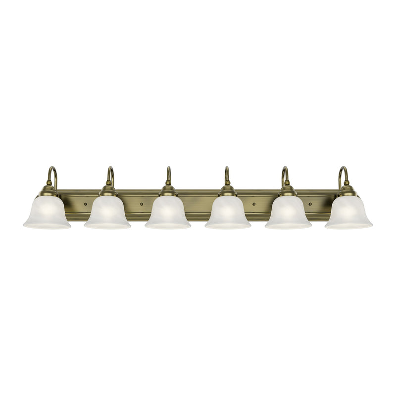 Belmont 6-Light Bath Vanity Light in Antique Brass