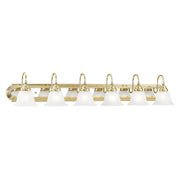 Belmont 6-Light Bath Vanity Light in Polished Brass & Polished Chrome