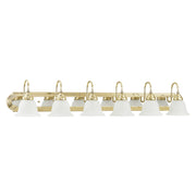 Belmont 6-Light Bath Vanity Light in Polished Brass & Polished Chrome