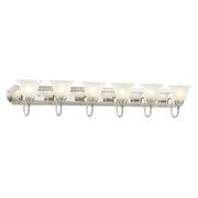 Belmont 6-Light Bath Vanity Light in Brushed Nickel & Polished Chrome